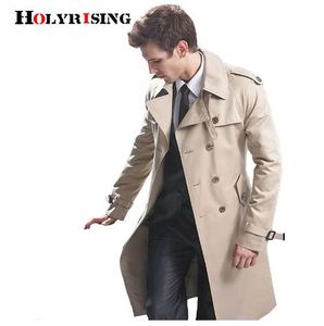 Trench-Coat classique à Double boutonnage pour homme, manteau Long, vêtements pour hommes, vestes longues, manteaux de Style britannique, pardessus taille S-6XL