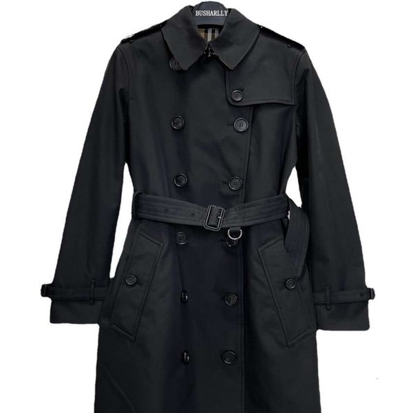Trench coat Shop Boutique Kensington Manteau coupe-vent mi-long à double boutonnage pour femme Styles populaires Slim Fit