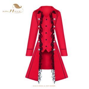 SISHION femmes médiéval victorien Costume smoking Tailcoat gothique Steampunk Trench VD1985 Vintage fête redingote tenue manteau