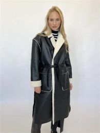 Trench manteau femme hiver nouveau épais chaud mode foncé Europe et états-unis décontracté ample grande taille manteau