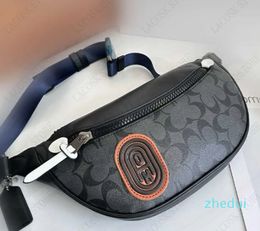 Tendance Bambag taille sac hommes femmes épaule poitrine Fanny Pack grand bandoulière en cuir véritable sac à main avec boîte