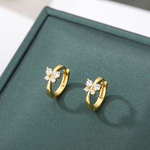 Trend vlinder oorbellen voor vrouwen mode piercing zirkon vrouw oorram schattige sieraden roestvrijstalen oorbellen voor cadeau