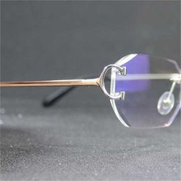 Créateur de tendances Empreinte digitale Carter Piccadilly Cadre en verre transparent pour lunettes de luxe uniques à la mode Lire ordinateur femmes et hommesKajia Nouveau