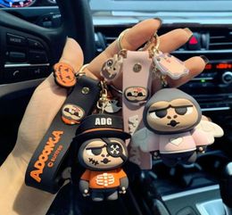 Trend Fart Monkey Keychain Creative Cute Doll Backpack Bag Auto Key Pendant Accessoires paar's Keyring Gift Keychains2127102