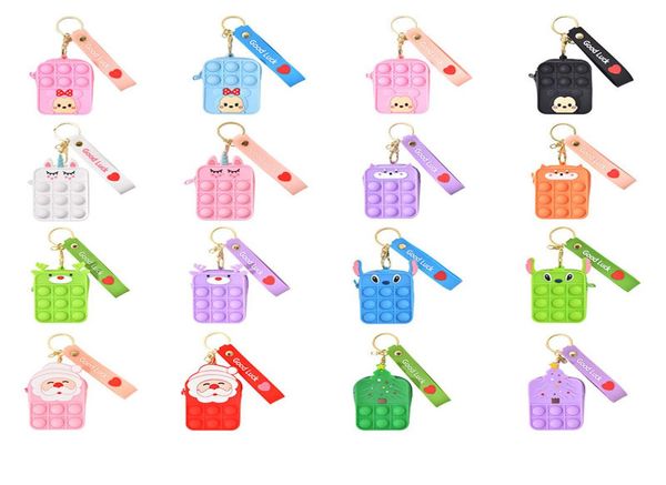 Tendencia de moda juguete Push Bubbles monedero unicornio Kawaii niños cartera señoras bolso de silicona Simple niños Toys9049138