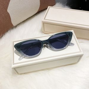 Trend Gradiënt Blauw Frame Cat Eye Zonnebril Vrouwen 2022 Luxe Merk Bruin Lens Cateye Eyewear Shades Voor Mannen Zonnebril UV400