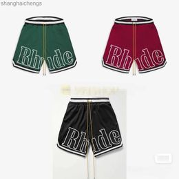Tendencia original 1: 1 diseñador rhuder pantalones cortos nuevos tela de malla deportes para hombres shorts para mujeres calles hep hip hop pantalones de playa sueltas pantalones pantalones cortos