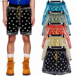 Trend Origineel 1: 1 Rhuder Designer Korte broek Micro -label Ethnic Totem Casual Shorts Heren Heren High Street Beach Sports Capris Pants