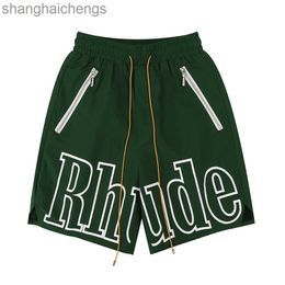 Tendencia original 1: 1 diseñador rhuder pantalones cortos marca de moda americana pantalones cortos de plateado hip hop hop hop street shorts shorts beach shorts pantalones