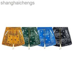 Trend Origineel 1: 1 Rhuder Designer Korte broek Micro -label Ethnic cashew casual snel drogende shorts voor mannen Women High Street Beach Elastische Capris Pants