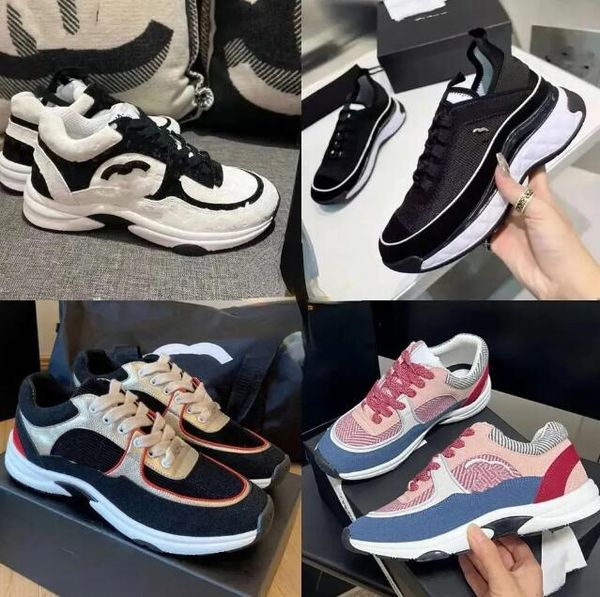 tendencia de la mujer zapatillas de deporte estrellas salidas de la oficina zapatos de canal de lujo zapatos de diseñador para hombres entrenadores para mujeres zapatos deportivos zapatos de carreta nuevo entrenador tamaño 35-42