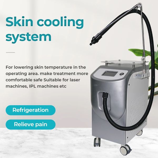 Máquina congelada de piel con refrigeración por aire para tratamiento posoperatorio con láser Alivio del dolor Relajación muscular Instrumento de crioterapia Protector de epidermis