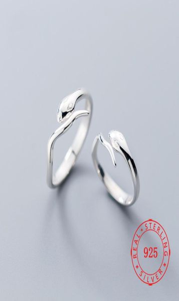 Tendance Animal Ring Jewelry Réglable 925 STERLING SIGHT WRINK WILD MADING Femmes Bijoux Bridal Friend Serpent Anneaux1309854