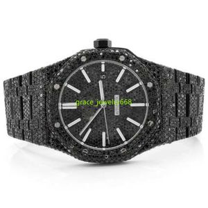 Trending Iced Out Lab Gegroeide horloge kleurloze diamanten horloge voor mannen beste kwaliteit groothandelsprijs