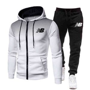 Tendances Hommes Sport Costumes Personnalité À Manches Longues Sweats À Capuche Et Pantalon Survêtement Casual Veste À Glissière Jogging 2 Pièces Ensembles Plus La Taille G1222