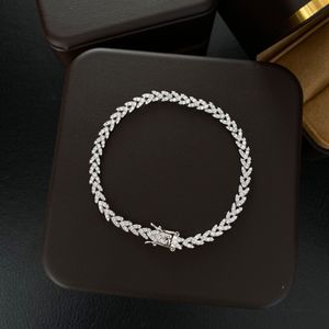 Trendy 100% Echt 925 Sterling zilver Lab Diamond Bangle Armband Bruiloft Armbanden Voor Vrouwen Bridal Tennis Party Sieraden