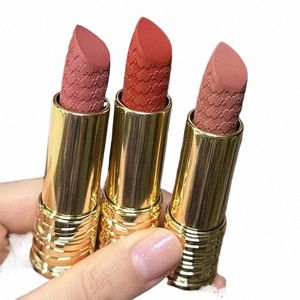 Moda 3 colores Lápiz labial mate Brillo de labios resistente al agua Bálsamo teñido rojo 24 horas Lg Humedad duradera Corea Belleza Marca Maquillaje B8Go #