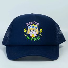 Trendy Anita Max Mesh Trucker Cap Girl Boy Verstelbare hoed Zomer Spring Sun Beach Visor Ball Caps 240410
