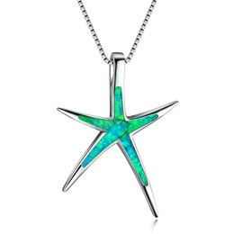 Colliers pendentif étoile bleue à la mode pour femmes collier de mer étoile de mer femme collier de bijoux de plage d'été océan