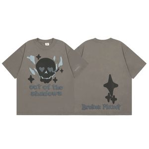 Trendy Brand Broken Planet BP Foam Skull Skull Personnalisé T-shirt à manches courtes pour hommes personnalisés