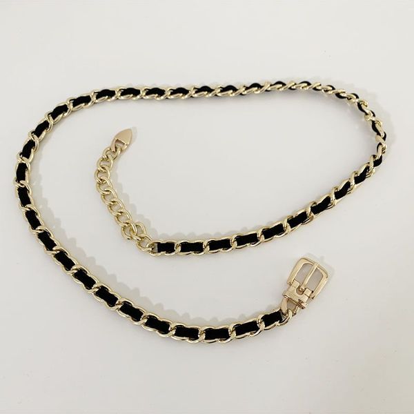 Bracelet de ceinture en cuir pour femmes, bijoux de marque tendance, bracelet en acier inoxydable