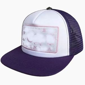 Trendy Brand Net Hat Cross Flower Diseñador Capas de béisbol Hearts Mens Snapbacks Blue Black Women Sombreros Captura de marca de alta calidad Chrome Q6