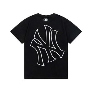 Trendy Brand printemps / été NY NY Primpe à imprimé brodé T-shirt décontracté à manches courtes pour hommes dans le même style, à la mode et à raccord lâche