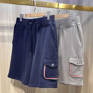 Trendy merkstijl shorts kleurrijke geborduurde bijgesneden broek zomerheren trekstring losse werkkleding sport shorts
