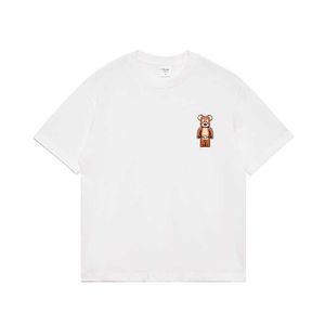 T-shirt con spalla larga di marca trendy Teddy Bear 230g doppio filato puro cotone panda violento e topo Jerry