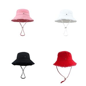 Trendy bucket hats voor mannen brede rand le bob designer pet effen kleur casual casquette luxe platte bovenkant ademend dames bucket hat designer accessoires hg143