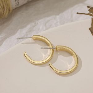 Pendientes de tuerca con forma de garra geométrica en forma de C a la moda para mujer, pendientes de oro llamativos a la moda, joyería minimalista