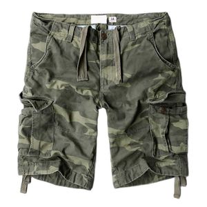 Trendy Camouflage Cargo Shorts Homme Coton Boardshorts Plus Taille Style Militaire Armée Grandes Poches Vêtements D'été Hommes Vêtements 210714