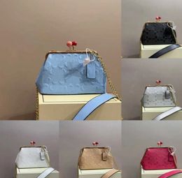 Trendy Cbag Cherry Clip Bag Roze Designer Tassen Dames Portemonnee Keten Crossbody Luxe Handtassen Dame Vintage Print Blauwe Schoudertas Portemonnee