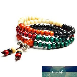 Trendy Charming Sieraden 108 Multicolored Knot Sandelhout Gebed Kralen Hand String Armband BL0033