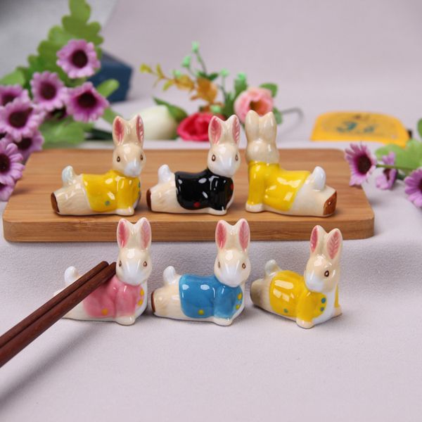 Repose-baguettes en céramique porte-baguettes lapin créatif petite décoration table décor chaleureux