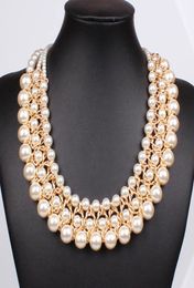 Collier de déclaration classique à la mode Colliers de perle de perle de perle