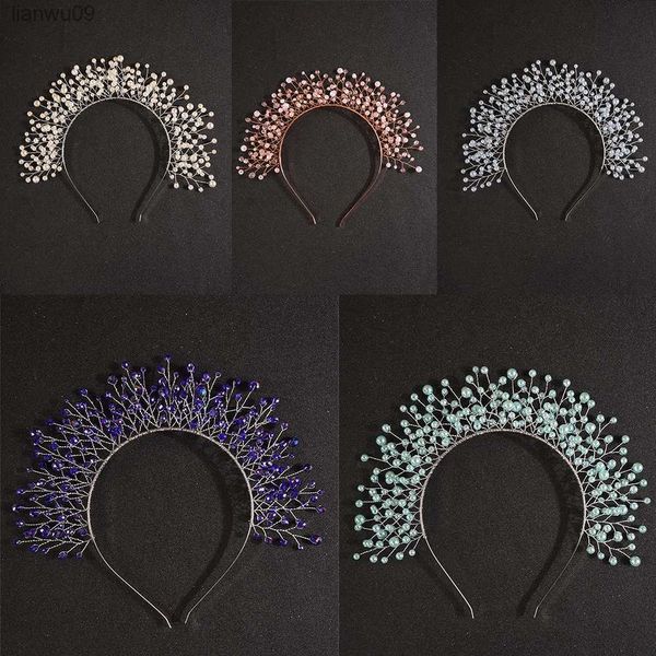 Tendance Cristal Coiffure De Mariage Preal Couronne De Mariée Chapeaux Demoiselle D'honneur Bijoux De Cheveux Diadèmes À La Main De Mariage Accessoires De Cheveux L230704