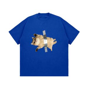 TRENDY MIGLE CAT INTRACT PETTE COUR ROUND COURT COURT DE SURDIMÉSIMÉE COUPLE UNISE T-shirt à manches à manches M524 36