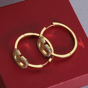 Trendy Designer 925 Zilveren CZ Diamant Hoop Ronde Dangle Earring Stud voor 18K Goud Verzilverd V Letter Eardrop Oorbellen Bruiloft Liefhebbers Cadeau Verlovingssieraden