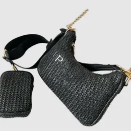 Sac de créateur à la mode hommes Hobos à la mode Article tressé Article Cross Body Bodage Sacs Zipper Vintage Handsbag High Quality Chain Strap Gift TE033 B4