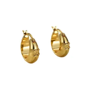 Boucles d'oreilles de créateurs à la mode pour femme bijoux huggie cercle plaqué or 18 carats accessoires classiques boucles d'oreilles hommes multicolore oorbellen blanc zh204 H4