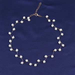 À la mode Élégance Déclaration Collier Charme Simulé Perles Collier Ras Du Cou Pour Les Femmes Coréenne Femme Collier Tour De Cou