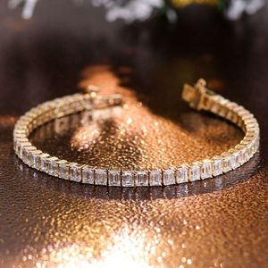 Trendy Emerald Cut Bracelet 10K 14K 18K White Gold Tennis Bracelet Chain Het beste geschenk voor vrouwelijke moeder