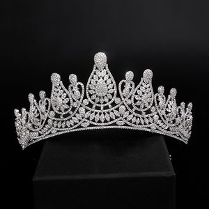 Trendy Fairy Silver Color Crystal Hair Tiaras en Crowns for Women Wedding Hair Accessories Princess Prom Jewelry Party Cadeau