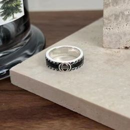Trendy modeaccessoires Handornament 925 sterling zilver Unisex klassieke druipende marmeren emaille ring