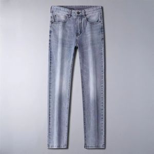Trendy Summer Summer New Jean pour hommes, ajustement slim, élastique, décontracté, de couleur claire, tendance et polyvalente PF6109 #