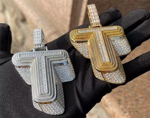 Collier avec pendentif en forme de lettre CZ personnalisé, style Hip Hop, tendance, DIY, avec chaîne en corde de 3mm et 34 pouces, pour hommes et femmes, 2791045