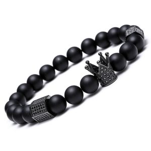 Trendy Imperial Crown Stoppers Armbanden Mannen Natuursteen Kralen Voor Vrouwen Mannen Sieraden