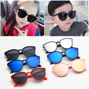 Trendy kinderen rond zonnebril Super coole bescherming brillen jongens meisjes anti uv zonnebrillen 6 kleuren