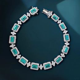 Bracelet de bracelet de bracelet de bracelet de bracelet en diamant aquamarine en diamant 14K 14K